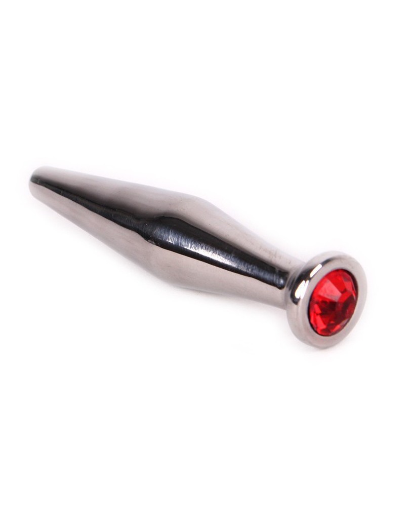 Plug pour pEnis avec bijou SMOOTH Rouge 11mm pas cher