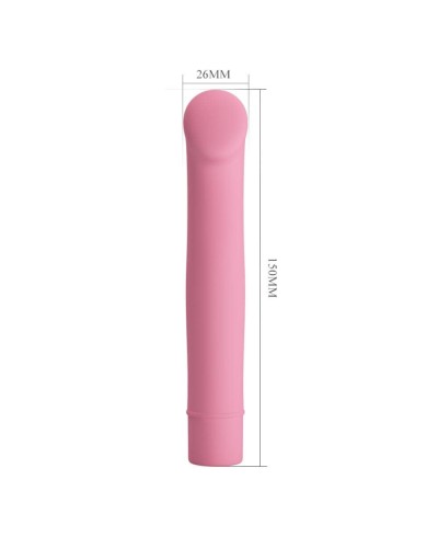 Sextoy vibrant BOGEY - 15 x 2.4 cm Rose pastel pas cher