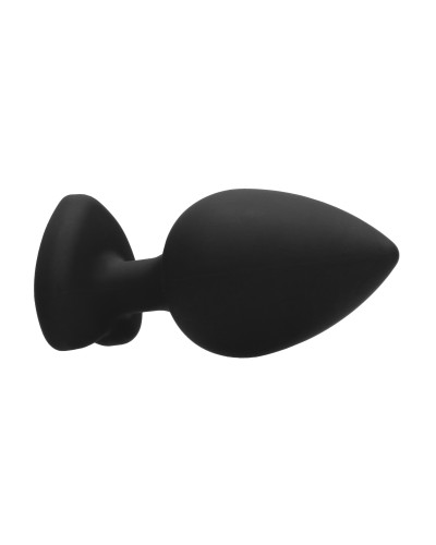 Plug Bijou Anal silicone Heart Noir 8 x 4 cm pas cher