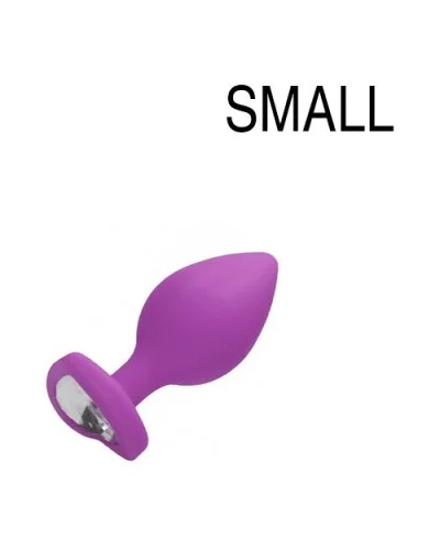 Plug Bijou Anal silicone Heart Violet 6 x 2.8 cm pas cher