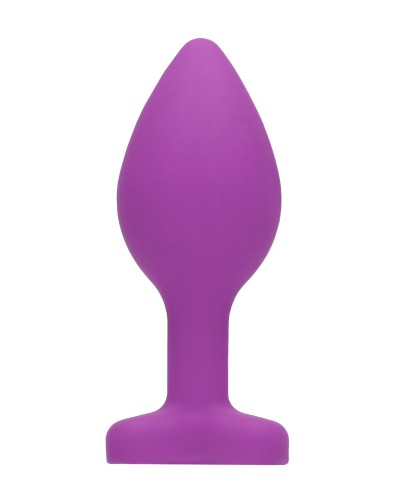 Plug Bijou Anal silicone Heart Violet 6 x 2.8 cm pas cher