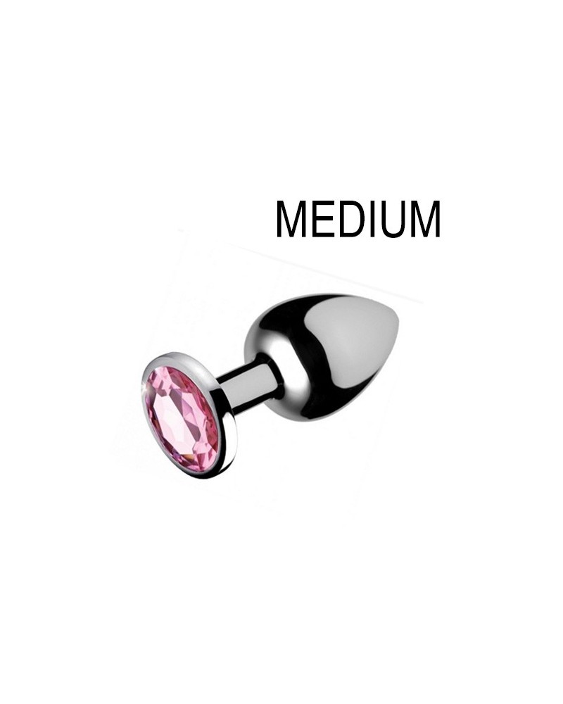 Plug bijou Gem Rose 7 x 3.4 cm pas cher