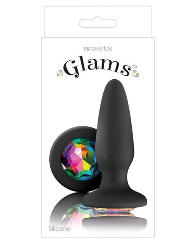 Plug Bijou Glams Rainbow 9 x 3.2 cm pas cher