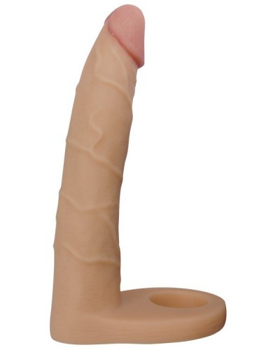 Double gode Cockring - 15.5 x 2.9 cm Flesh pas cher