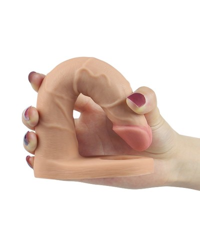 Double gode Cockring - 15.5 x 2.9 cm Flesh pas cher