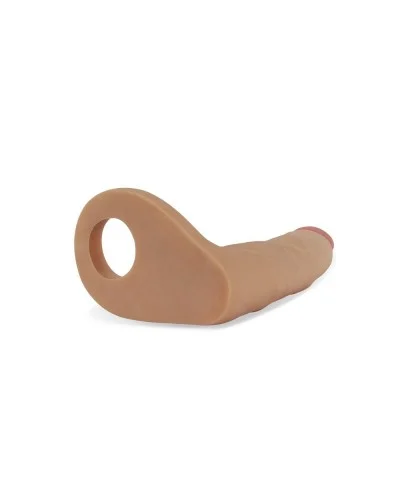 Double gode Cockring - 15.5 x 2.9 cm Flesh pas cher