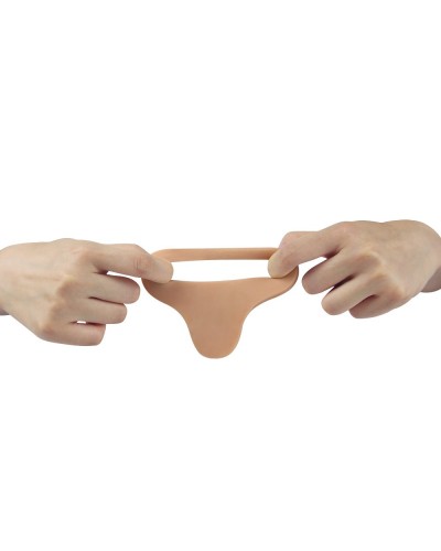 Double gode Cockring - 14 x 2.8 cm Flesh pas cher