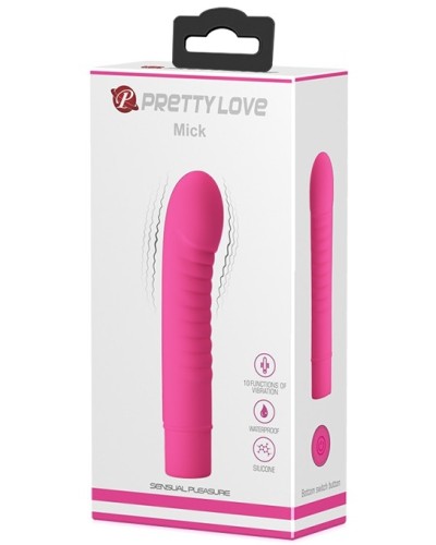 Vibromasseur Mick Pretty Love 10 x 2.7 cm Fuschia pas cher