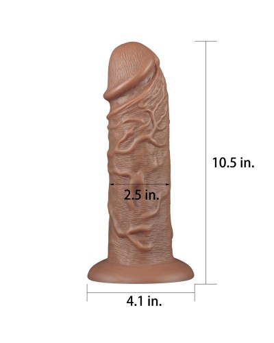 Gode Chubby Dildo 23 x 6.5 cm Marron pas cher