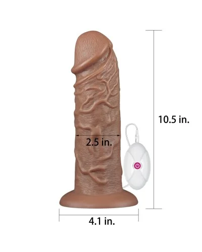 Gode vibrant Chubby Dildo 23 x 6.5 cm Marron pas cher