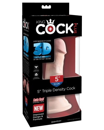 Gode King Cock Triple Density 5 - 13 x 4 cm pas cher