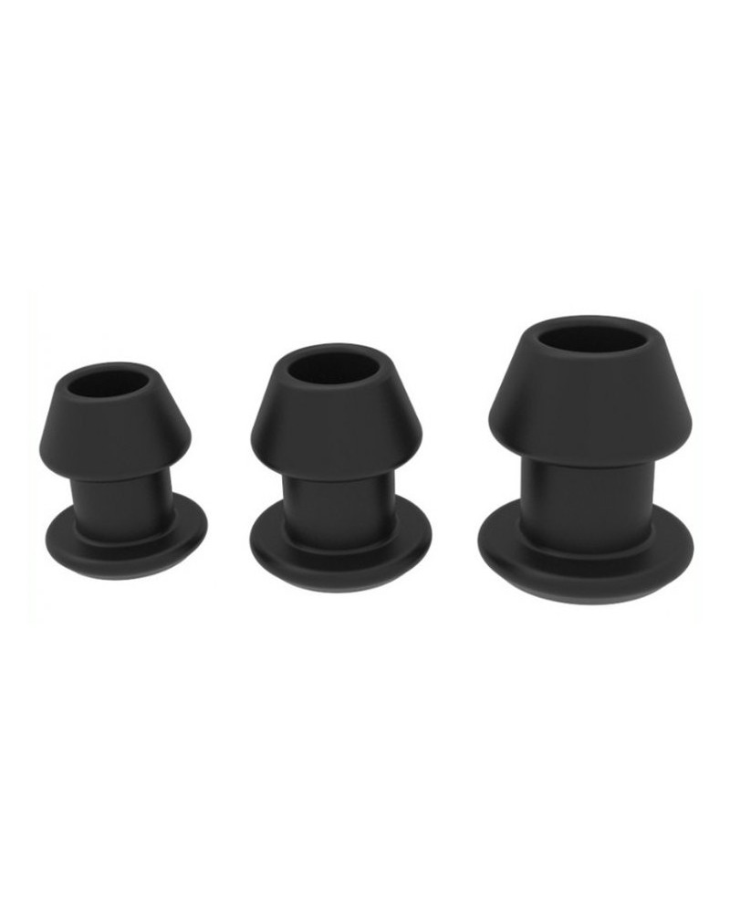 Plug Anal Tunnel En Silicone Noir - 6,5 Cm X 6 Cm - Marque Fukr - Design Ergonomique - Neuf