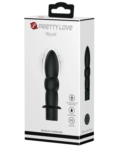 Mini Vibro Wyatt Pretty Love 11.5 x 2.7 cm Noir pas cher