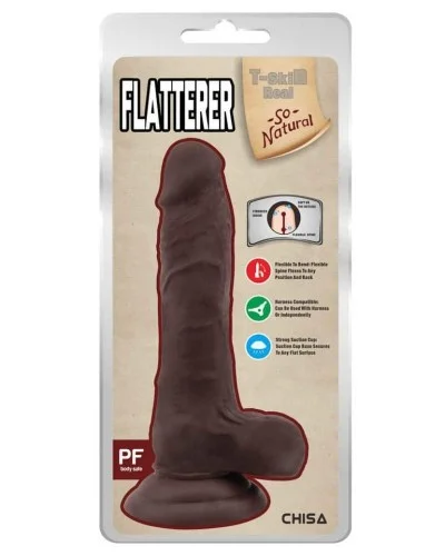 Gode rEaliste Flatterer 14 x 4 cm Marron pas cher