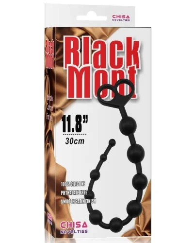 Chapelet anal Black Mont Beads 30 x 2.4 cm pas cher