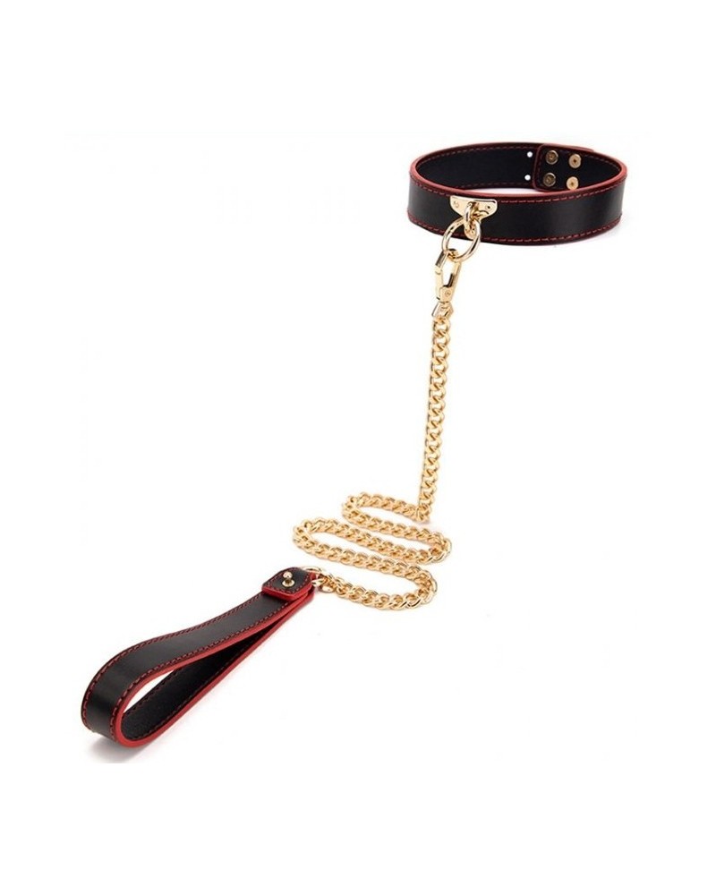 Collier Laisse Maestro Noir et Rouge pas cher