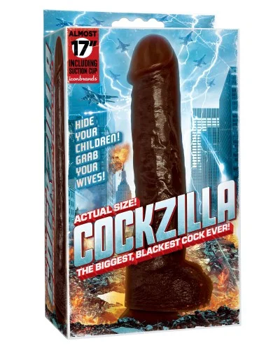 Gode Cockzilla 31 x 7 cm Marron pas cher