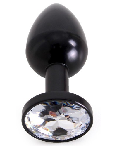 Plug Bijou Anal Alu Gem light 6 x 2.8 cm Noir pas cher