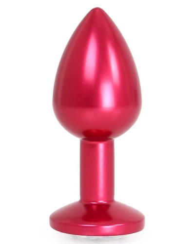 Plug Bijou Anal Alu Gem Light 6 x 2.8 cm Rouge pas cher