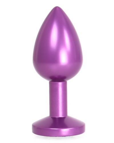 Plug Bijou Anal Alu Gem light 6 x 2.8 cm Violet pas cher