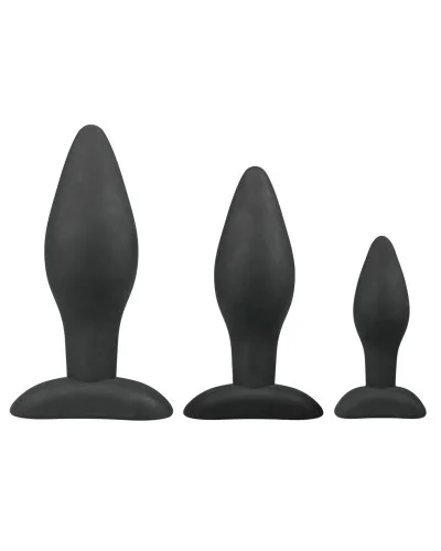 Kit de 3 plugs silicone Rocket Noirs pas cher