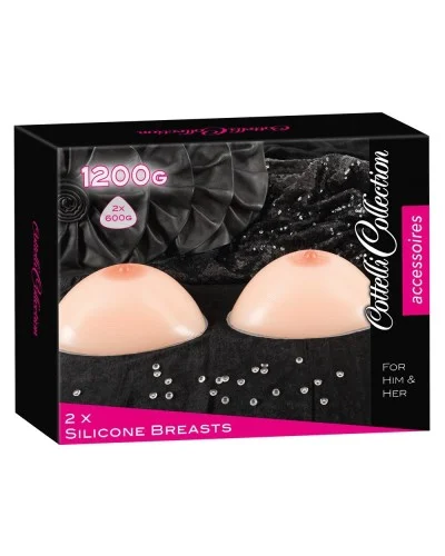 Protheses Seins en silicone 2 x 600g pas cher