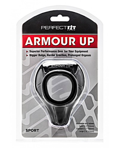 Cockring Armour Up Sport Noir pas cher