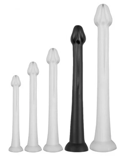 Gode long Whale Dildo XL 48 x 7cm - Pointe 5.5cm Noir pas cher