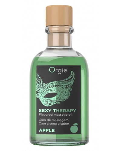 Huile de massage embrassable Sexy Therapy Pomme 100ml pas cher