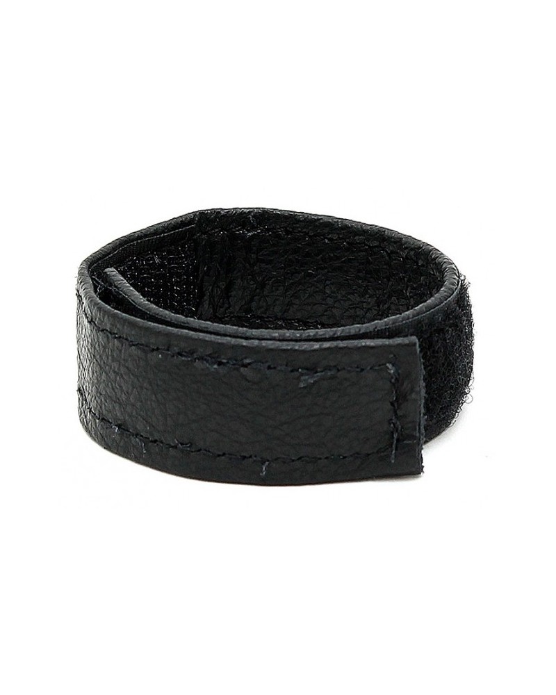 Cockring en cuir avec Scratch 22mm Noir pas cher