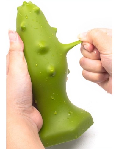 Plug silicone Monster Spike M 12 x 4.5cm Vert pas cher