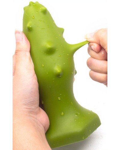 Plug silicone Monster Spike L 14 x 5.5cm Vert pas cher