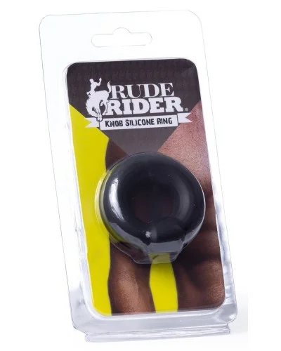 Cockring en silicone Knob noir pas cher