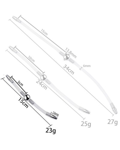 Double Tige d'uretre flexible Flexi Duo 15cm - Diametre 8mm pas cher