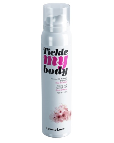 Mousse de massage crEpitante Tickle My Body Fleur de Cerisier 150ml pas cher