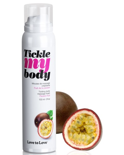 Mousse de massage crEpitante Tickle My Body Fruits de la Passion 150ml pas cher