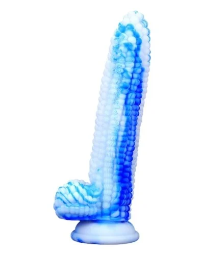 Gode Corn 16 x 4cm Bleu-Blanc pas cher