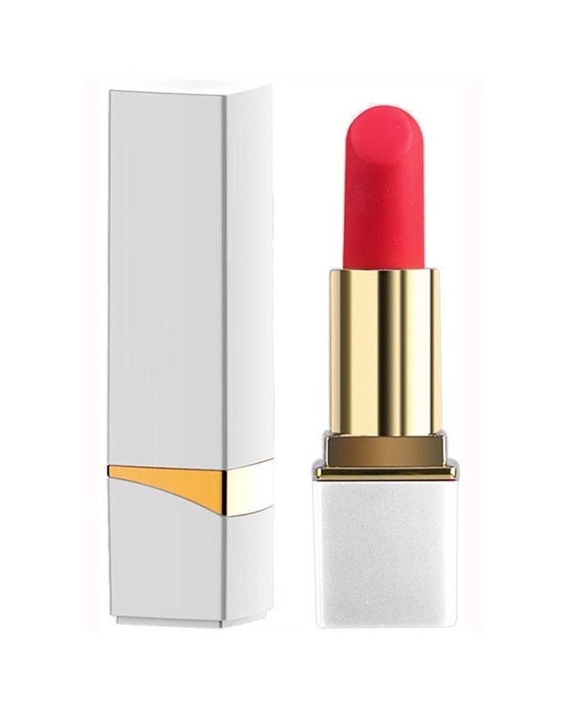 Mini Vibro Lipstick Rock 8.7 x 2.3cm Blanc pas cher