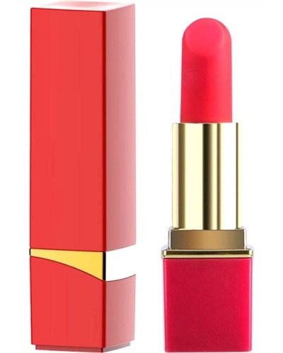 Mini Vibro Lipstick Rock 8.7 x 2.3cm Rouge pas cher