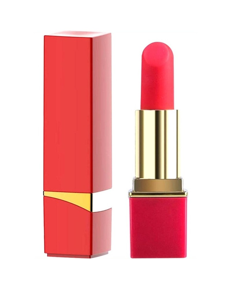 Mini Vibro Lipstick Rock 8.7 x 2.3cm Rouge pas cher