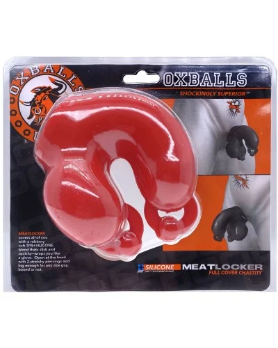 Gaine de pEnis Oxballs MeatLocker 10 x 4cm Rouge pas cher