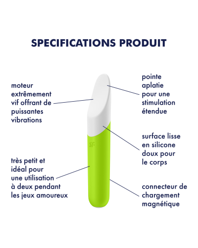 Vibro Ultra Power Bullet 7 Satisfyer Vert pas cher