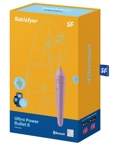 Stimulateur de clitoris Ultra Power Bullet 8 Satisfyer Lilas pas cher