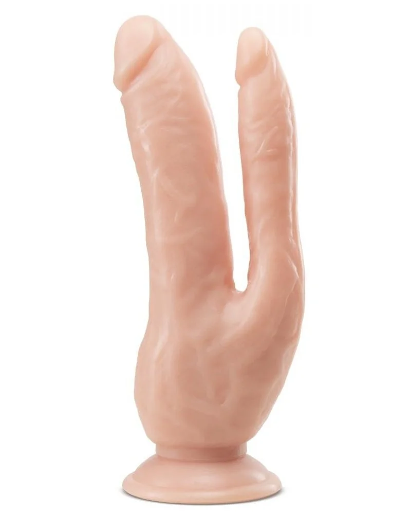 Double gode Dp Cock Dr Skin 18 x 6cm pas cher