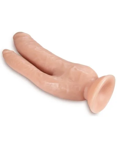 Double gode Dp Cock Dr Skin 18 x 6cm pas cher