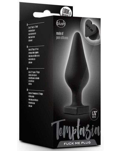 Plug Bijou en silicone Fuck Me 10 x 4.3cm Noir pas cher