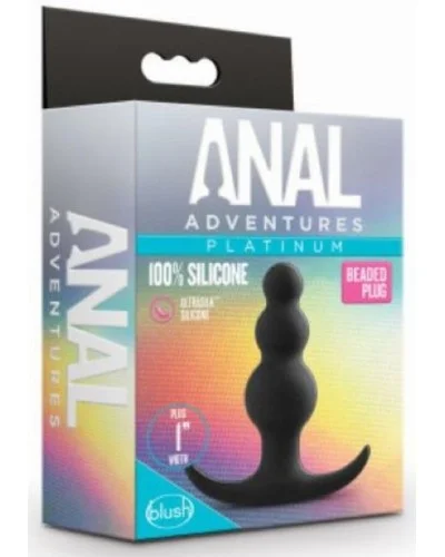 Mini Plug Anal Adventures Beaded 7 x 2.5cm pas cher