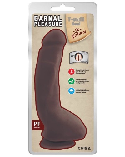 Gode rEaliste Carnal Pleasure 16 x 4cm Marron pas cher