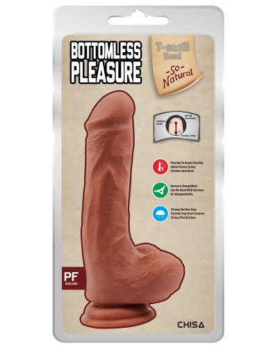 Gode rEaliste Bottomless Pleasure 15 x 4cm Latino pas cher