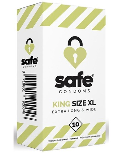 PrEservatifs en latex King Size XL SAFE x10 pas cher